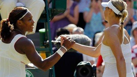 Serena Williams (left) and Maria Sharapova