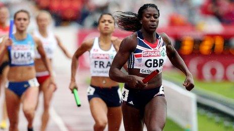 Christine Ohuruogu leads GB to victory in the 4x400m relay