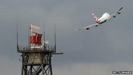 Plane over Heathrow