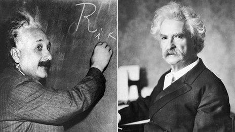 Albert Einstein and Mark Twain