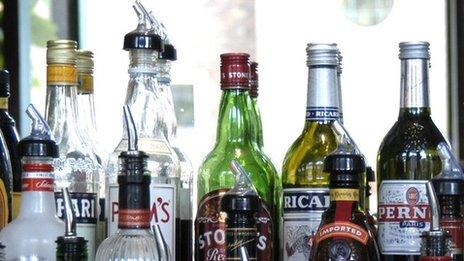 alcohol bottles