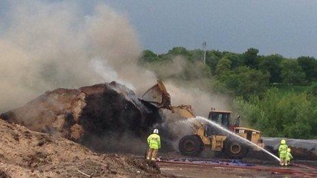 Beenham compost fire