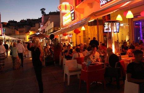 Cafes on the Algarve, Portugal