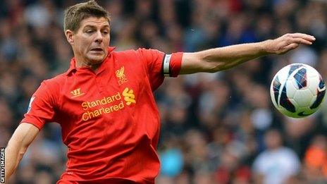 Liverpool midfielder Steven Gerrard