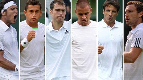 Juan Monaco, Nicolas Almagro, Jerzy Jerzy Janowicz, Tommy Robredo, Mikhail Youzhny and Ernests Gulbis