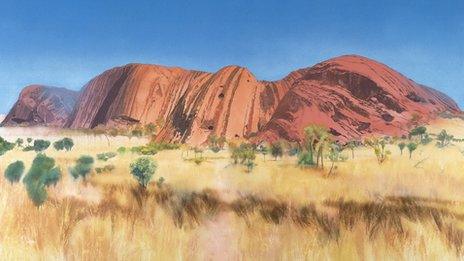 The Cathedral, the Southern Faces/Uluru (Ayers Rock), Michael Andrews Estate of Michael Andrews - Loan; Derek Williams Trust
