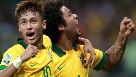 Neymar and Marcelo