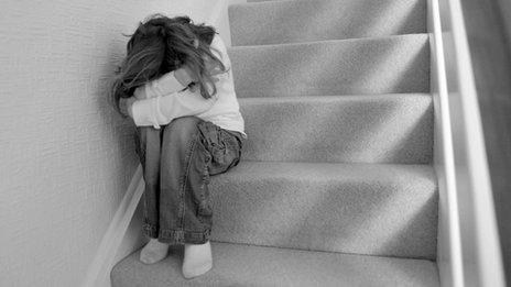 Child on steps - library picture