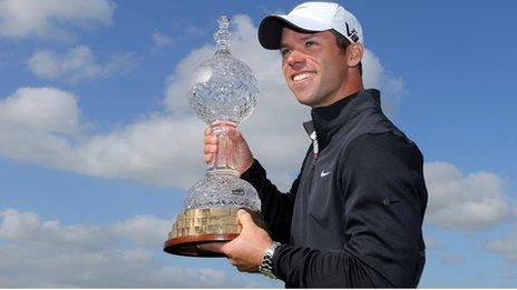 Paul Casey with the Irish Open trophy