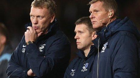 David Moyes, Steve Round and Chris Woods