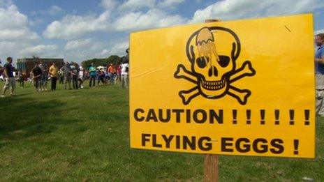 Flying eggs sign