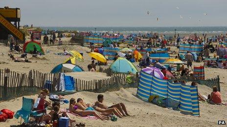 West Wittering beach, West Sussex on 30 June 2013