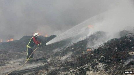 Firefighter tackles blaze in Smethwick