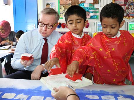 Michael Gove at school in London, 2013