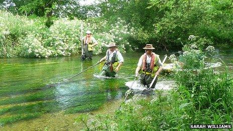 Surveying the River Frome