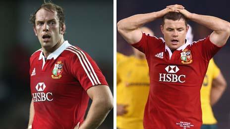 Alun Wyn Jones and Brian O'Driscoll