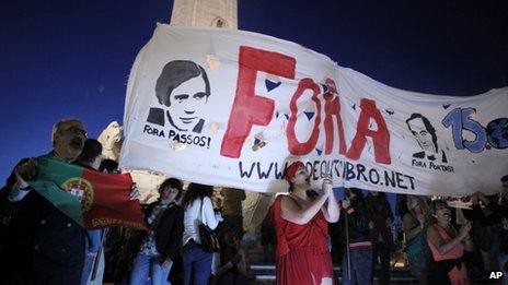 Anti-government protest in Lisbon, 2 Jul 13