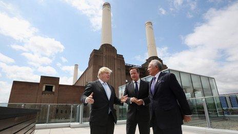 From left: Boris Johnson, David Cameron and Najib Razak