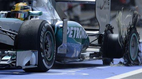 Lewis Hamilton tyre