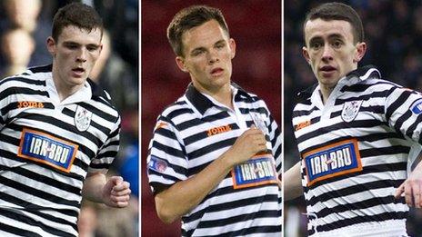 Andrew Robertson, Lawrence Shankland and Aidan Connelly