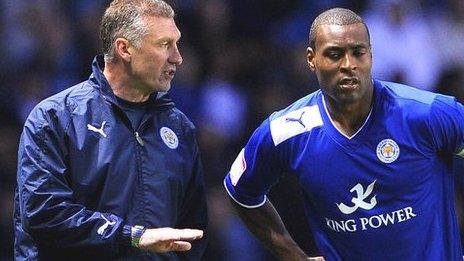 Leicester manager Nigel Pearson and captain Wes Morgan