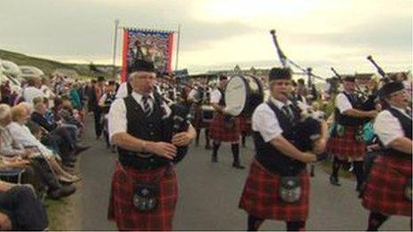 Band playing at parade in Rossnowlagh