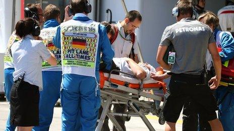 Cameraman injured at German GP