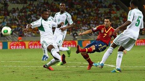 Nigeria in Confederations Cup action