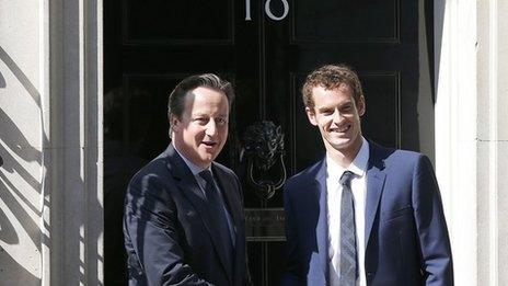 Andy Murray (right) and David Cameron