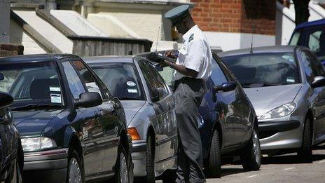 Traffic warden in London