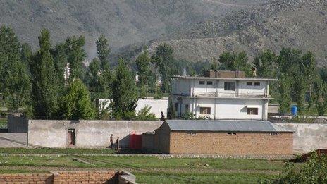 Osama Bin Laden's compound in Abbottabad, north-west Pakistan