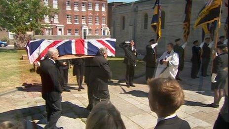 Cdr Eddie Grenfell's funeral