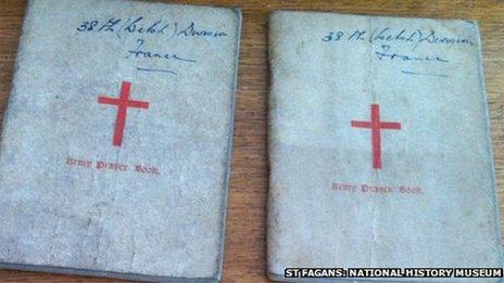 Prayer books from World War I