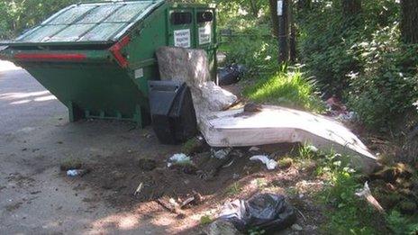 Mini-recycling centre in Hurn