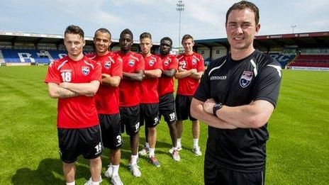 Ross County manager Derek Adams and his new signings