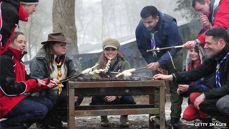 Duchess of Cambridge at Scout camp