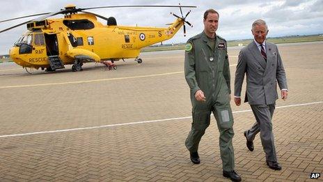 Prince William and Prince Charles