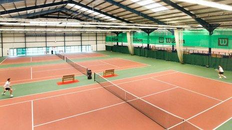 Cardiff indoor tennis centre . Pic: Virgin Active