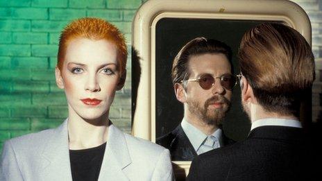 Eurythmics (l-r) Annie Lennox and Dave Stewart