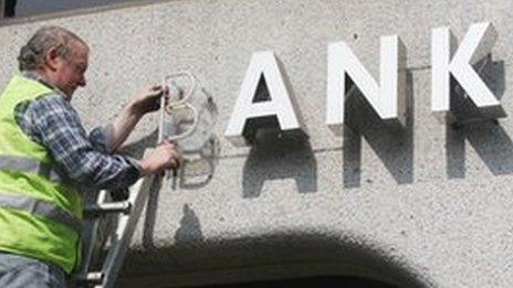 Bank sign