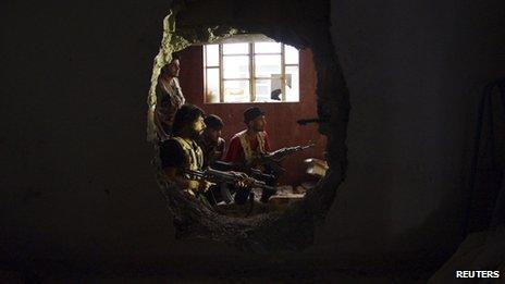 Free Syrian Army members in Deir al-Zor on 11 July 2013