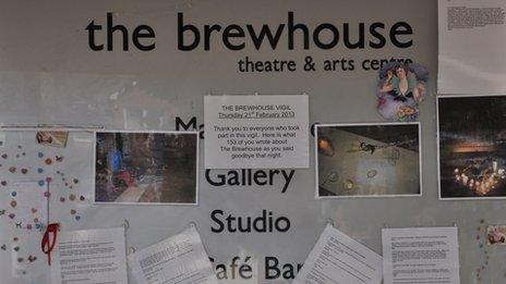 Brewhouse Theatre noticeboard