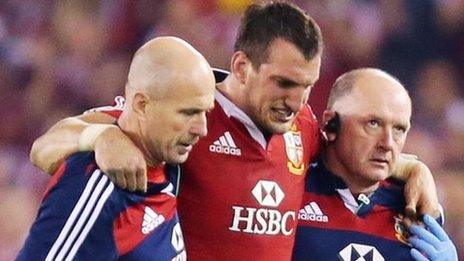 Sam Warburton departs in the 2013 Lions second Test