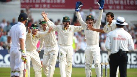 Australia were convinced they had caught Stuart Broad at slip