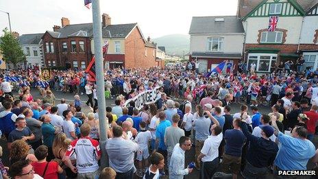 Parade and crowd