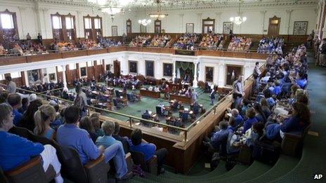 Gallery of Texas senate fills to capacity for debate on abortion bill, Austin, Texas (12 July)