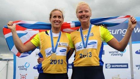 Helen Glover (left) and Polly Swann