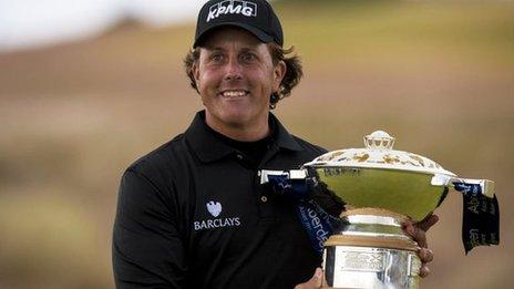 Scottish Open winner Phil Mickelson