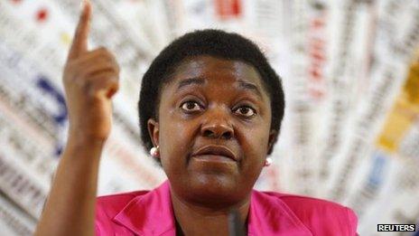 Italian integration minister Cecile Kyenge (file photo 19 June)