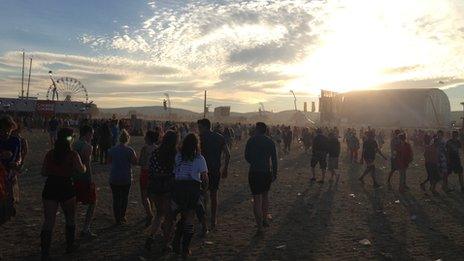 Sunset on the final day at T in the Park